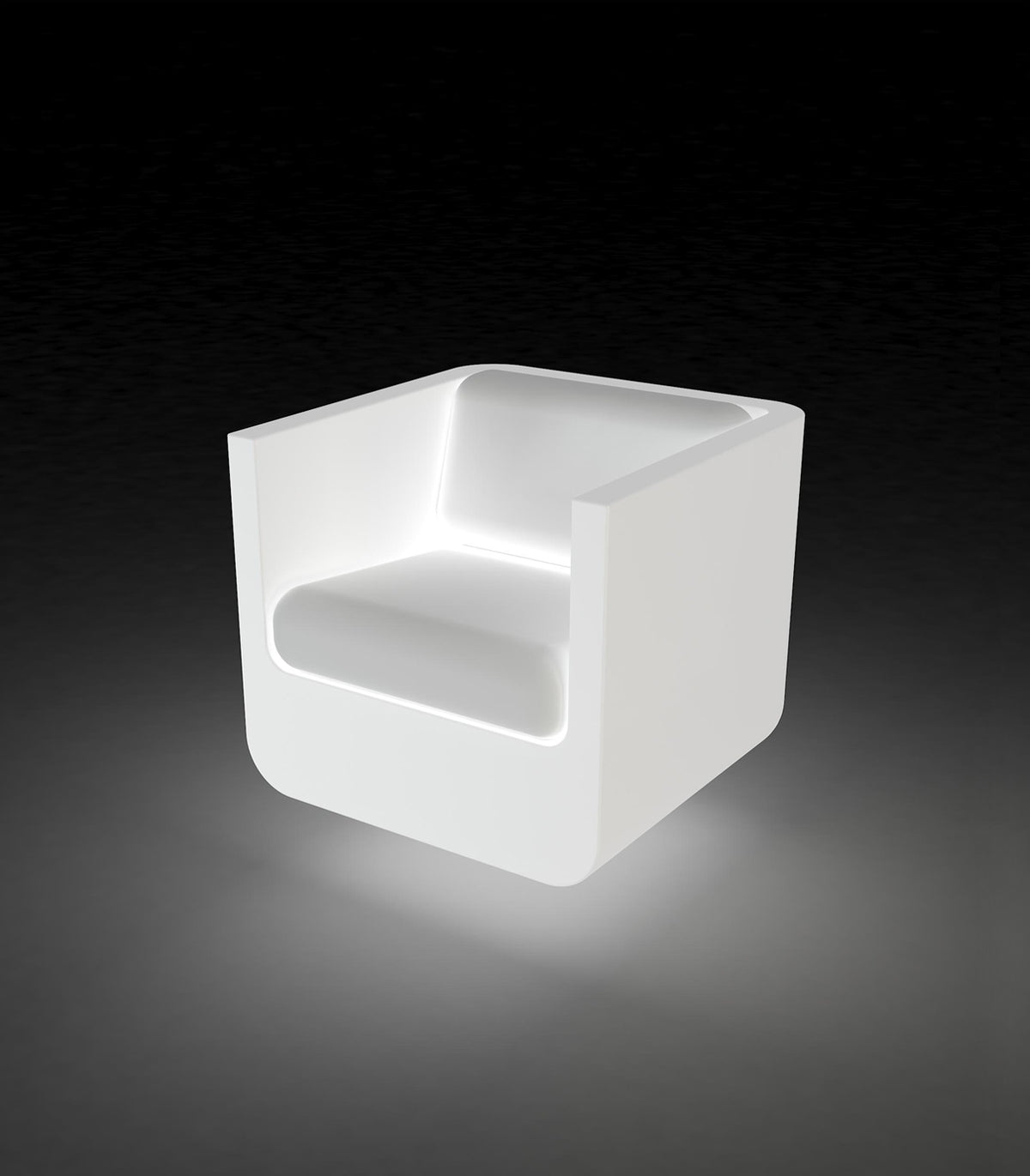 ULM Armchair with White LED and Matt Finish Vondom