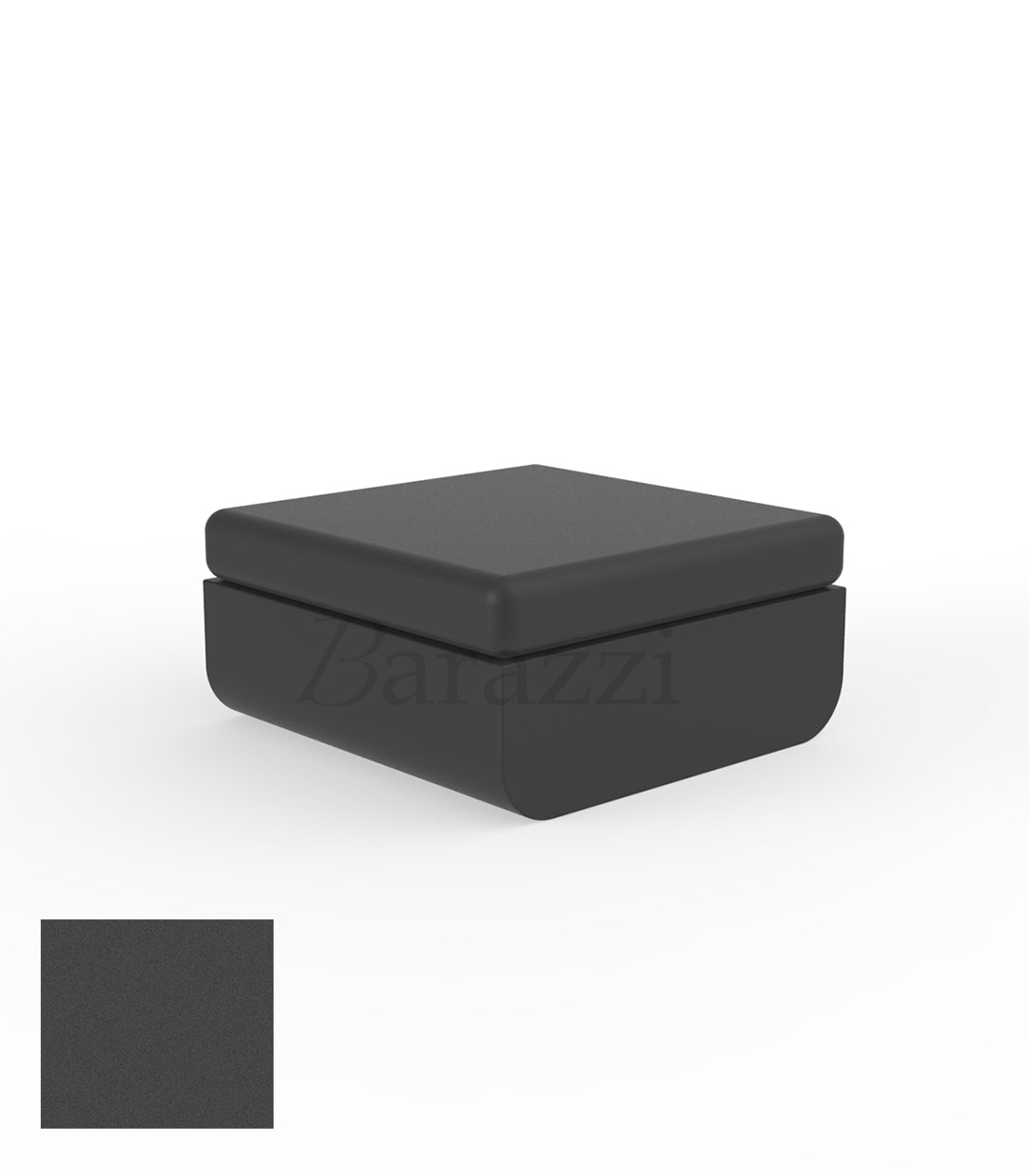 ULM Pouf Anthracite Polyethylene Mat Vondom