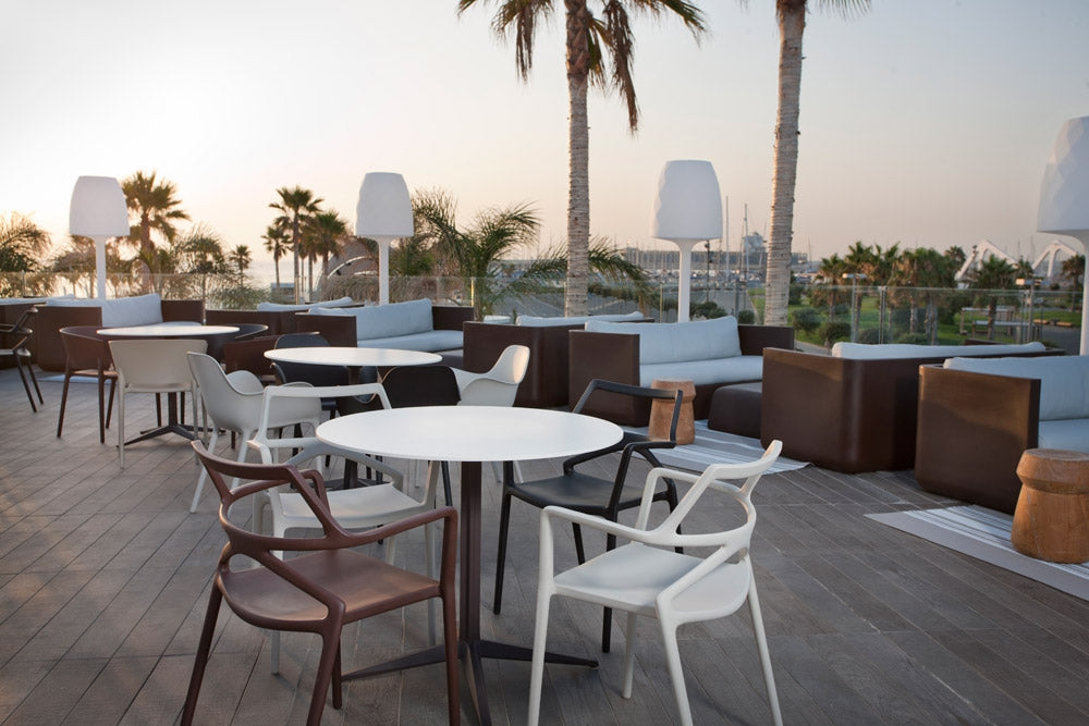 Canapes ULM Mate Bronze de Vondom au Marina Beach Club de Valence
