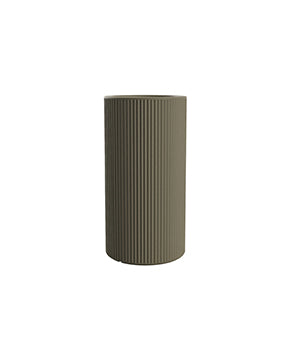 GATSBY CYLINDRICAL POT 80 cm - Grooved Cylindrical Vase