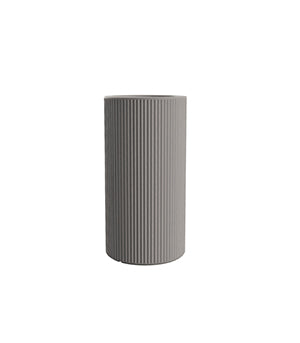 GATSBY CYLINDRICAL POT 80 cm - Grooved Cylindrical Vase