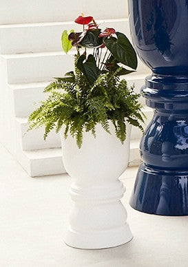 Lot de vase blanc suave planter