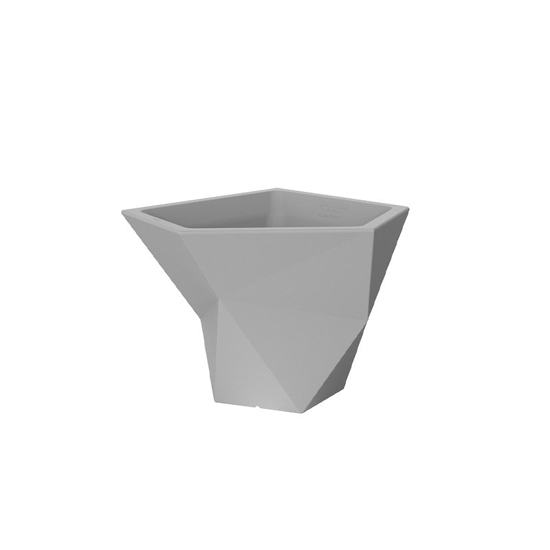 Lacquered Geometric Vase taupe