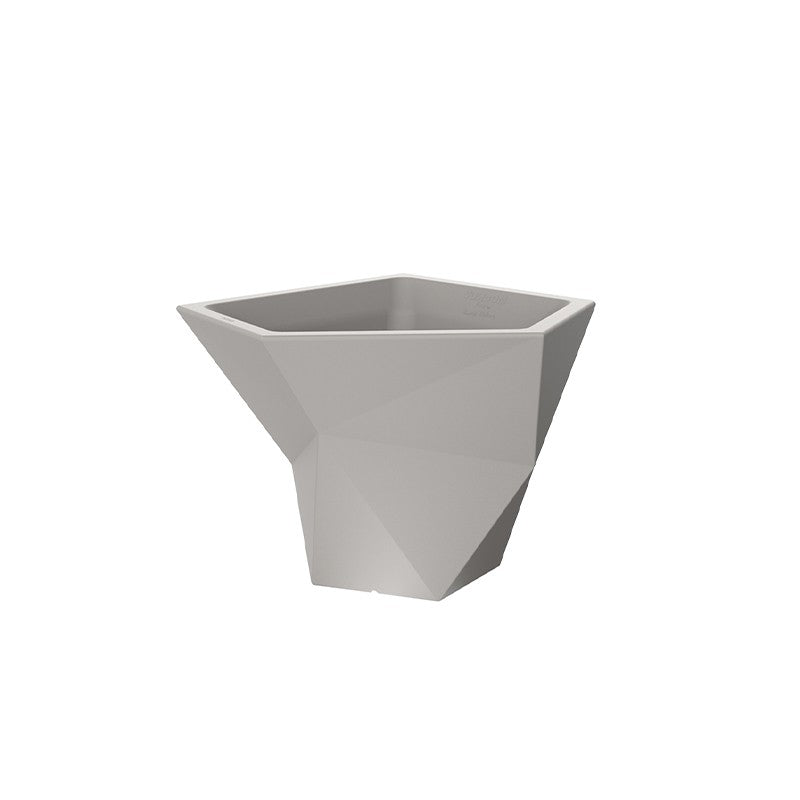 Lacquered Geometric Vase ecru