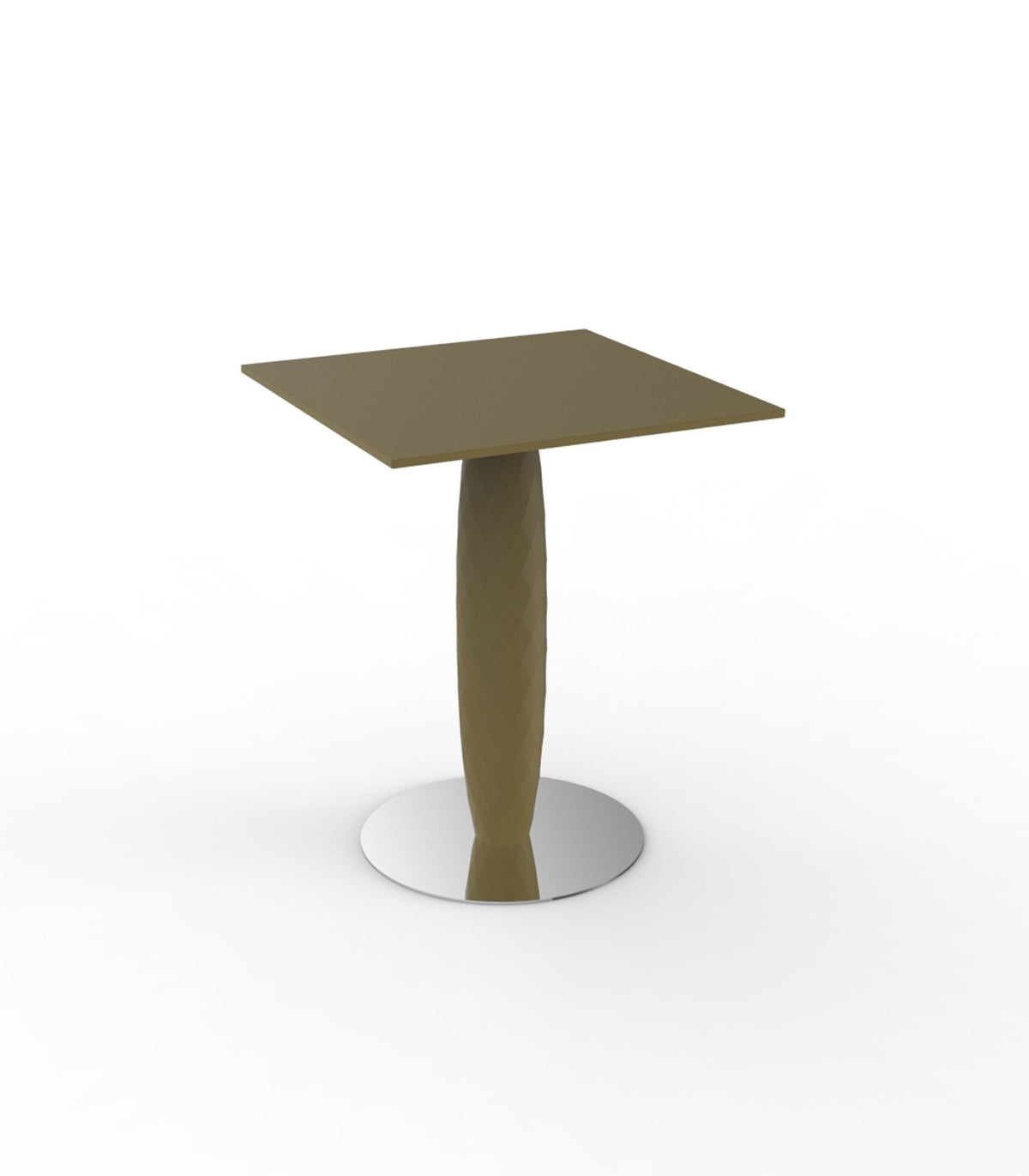 Table carrée pied central design VASES VONDOM - kaki