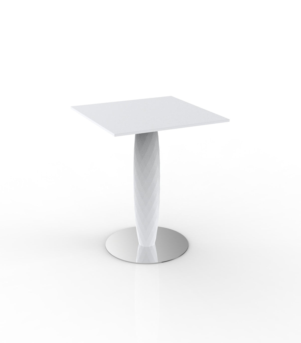VASES square design table central leg VONDOM - white