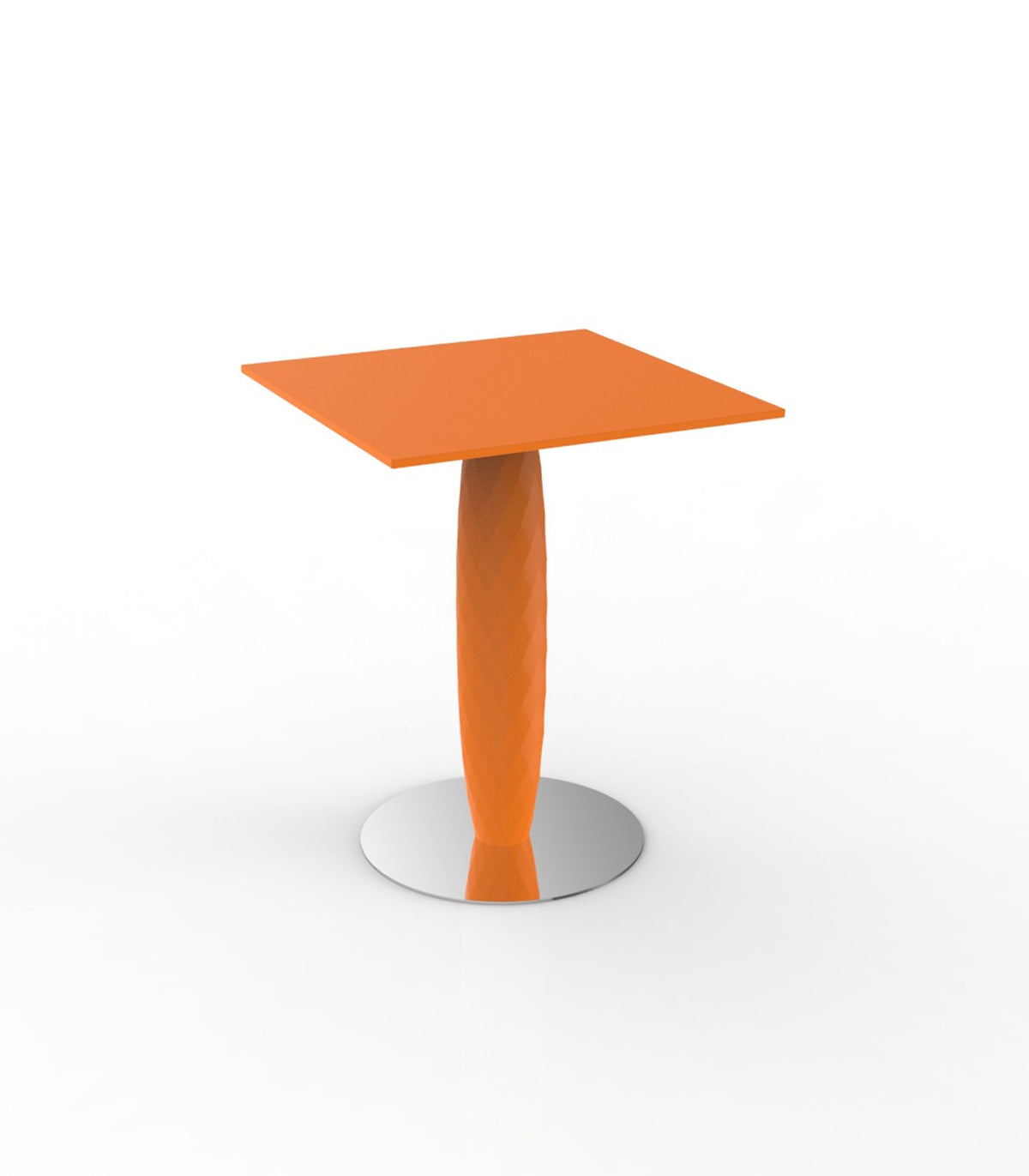 Table carrée pied central design VASES VONDOM - orange