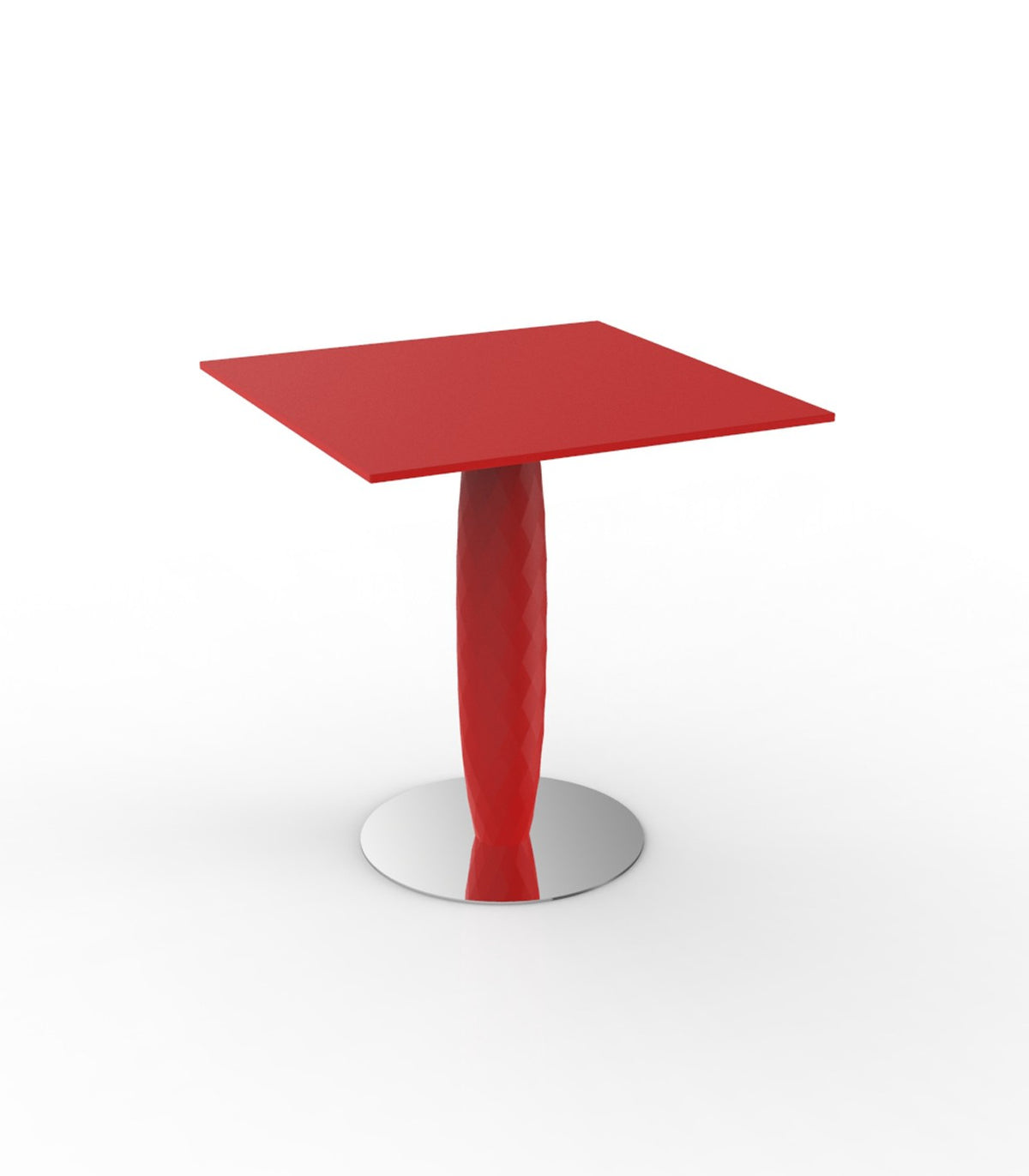 VASES table carrée avec pied central (70x70x74 cm) - Vondom