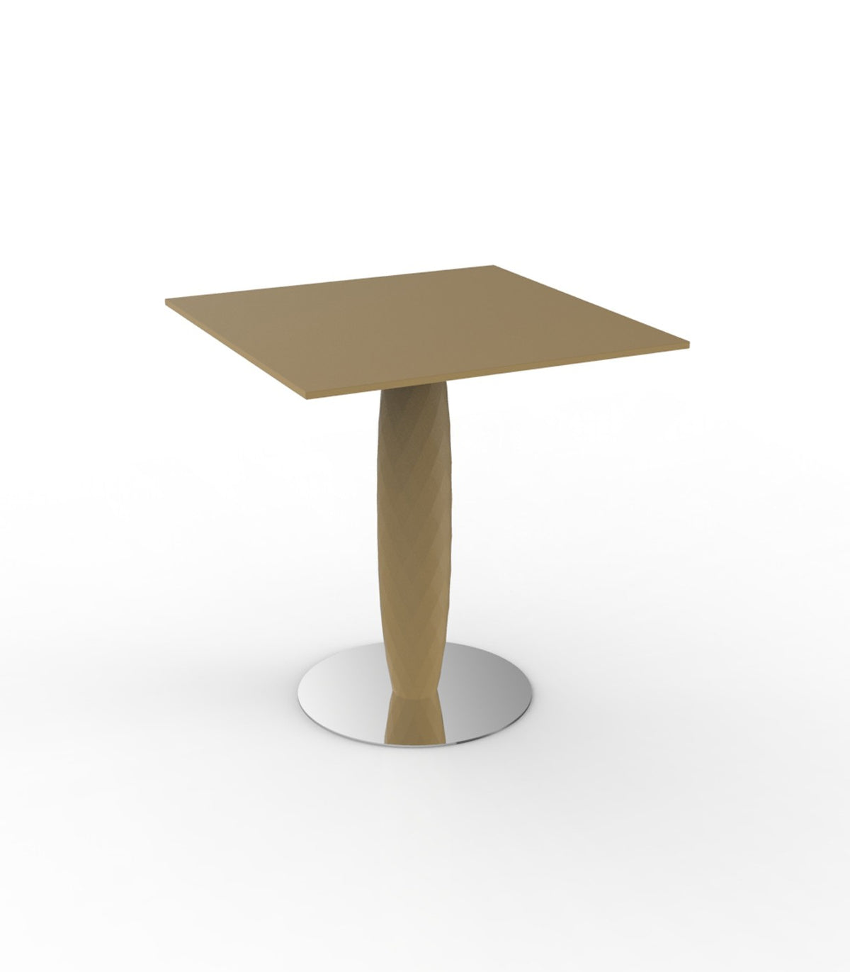 VASES table carrée avec pied central (70x70x74 cm) - Vondom