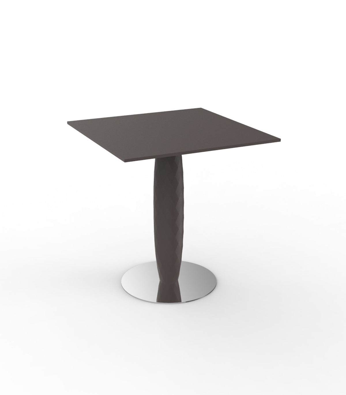 VASES table carrée avec pied central (70x70x74 cm) - Vondom