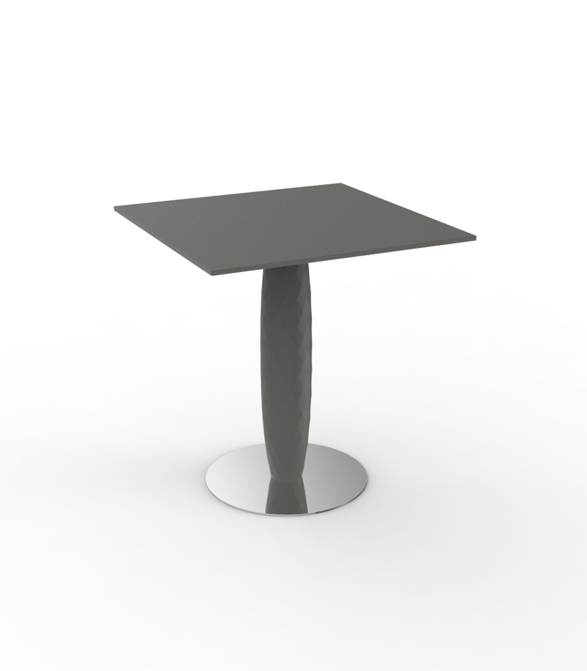 VASES table carrée avec pied central (70x70x74 cm) - Vondom