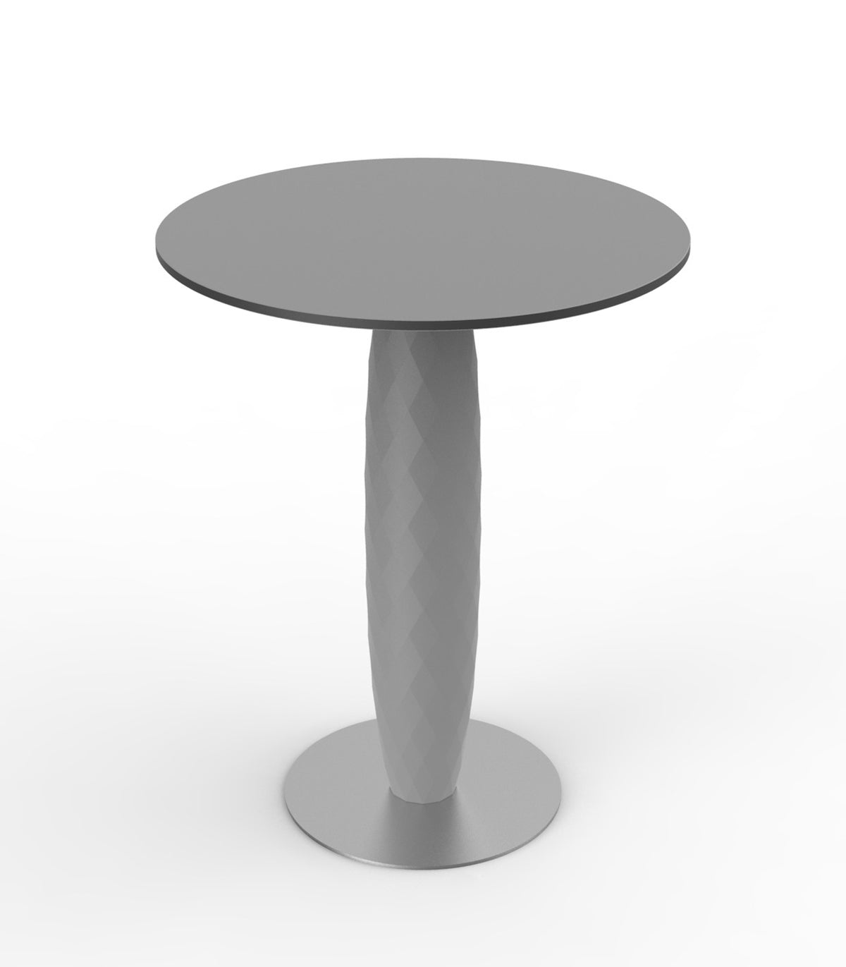 Table ronde design VASES VONDOM - gris acier