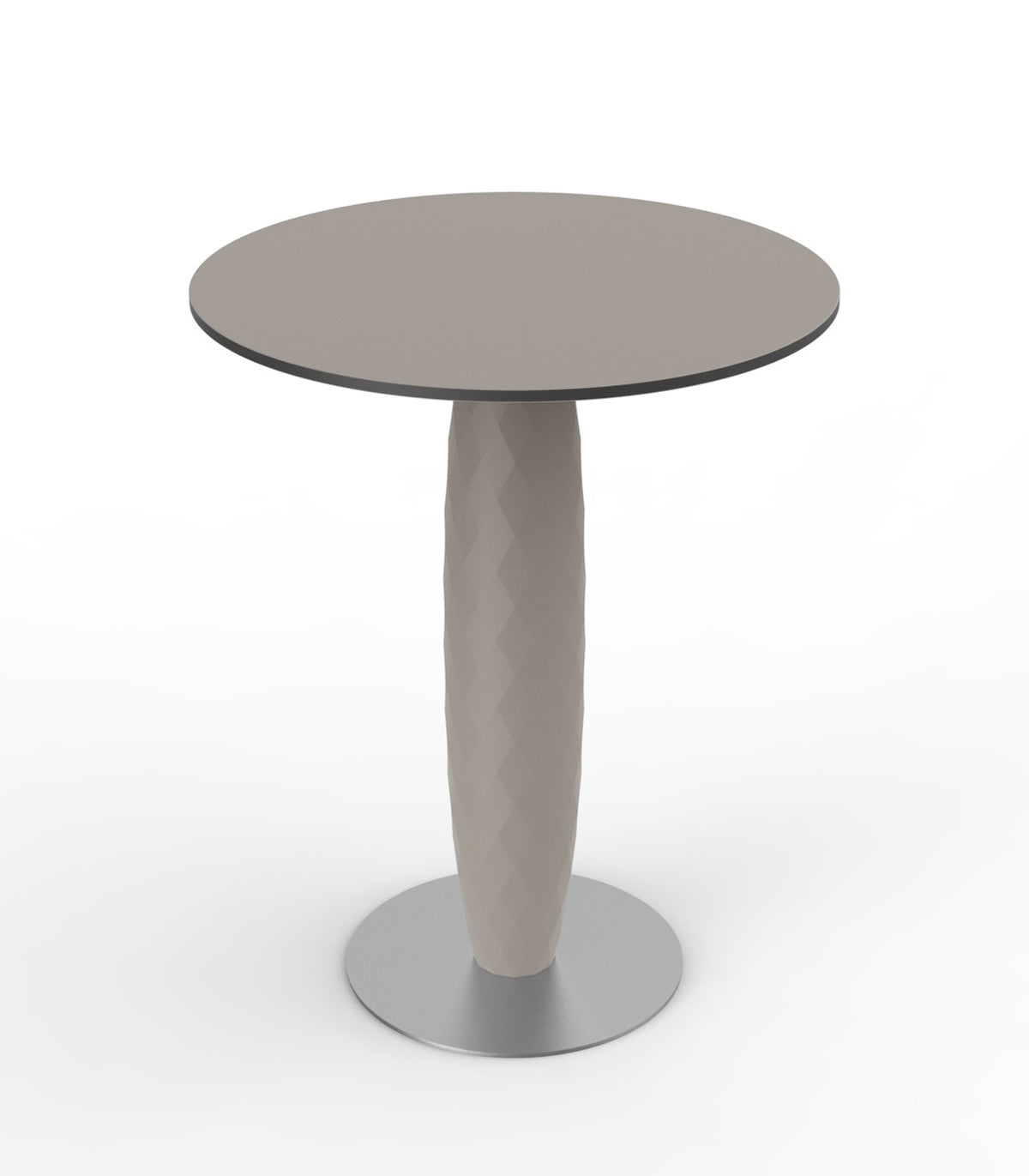 VASES round table central foot design - Vondom - taupe