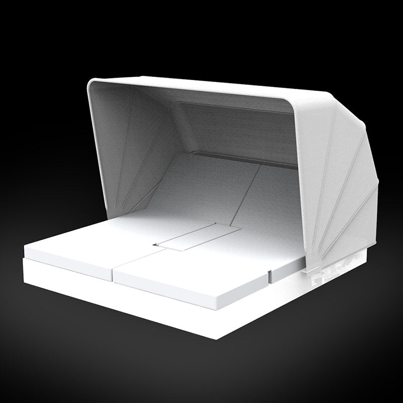 VELA DAYBED Square Tilt x4 White Lighted Umbrella - VONDOM
