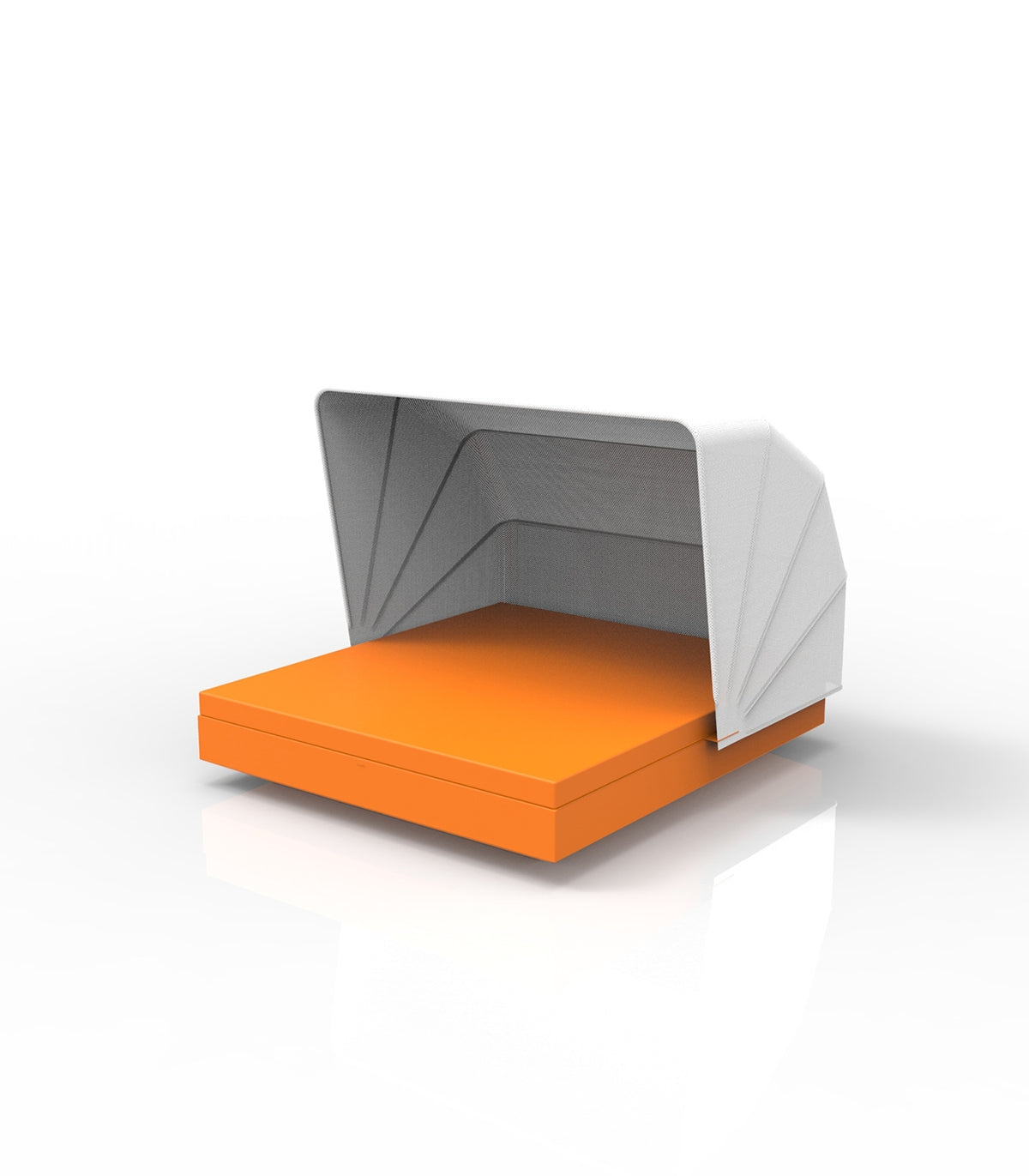 Canapé Orange Geant pour Bord de Piscine avec Abri Soleil