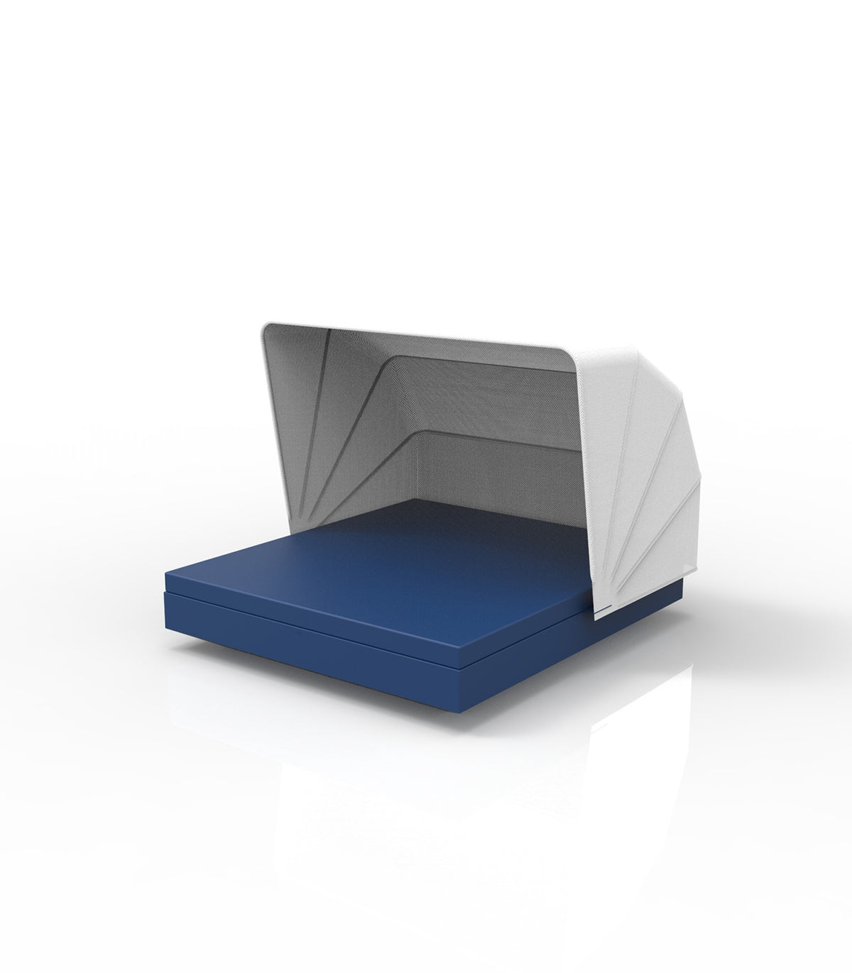 Bain De Soleil Bleu Convertible Mat avec Parasol
