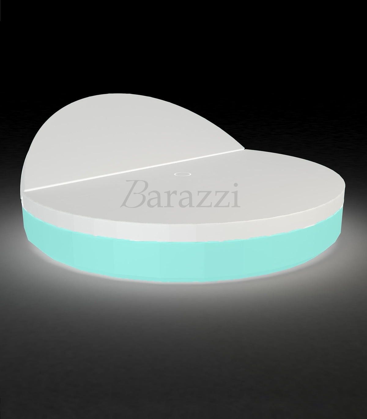 Round Outdoor Chaise Lounge with RGBW LED Light by Lounge