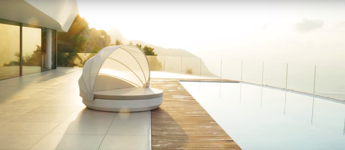 VELA DAYBED Rond Inclinable Parasol Laqué - VONDOM