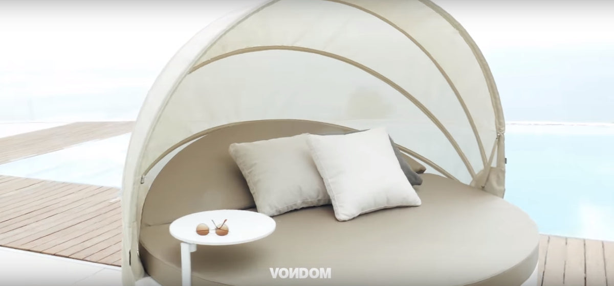 VELA DAYBED Rond Inclinable Parasol Laqué - VONDOM