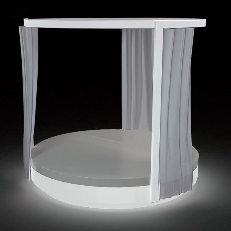VELA DAYBED Round Lighted White Pergola - VONDOM