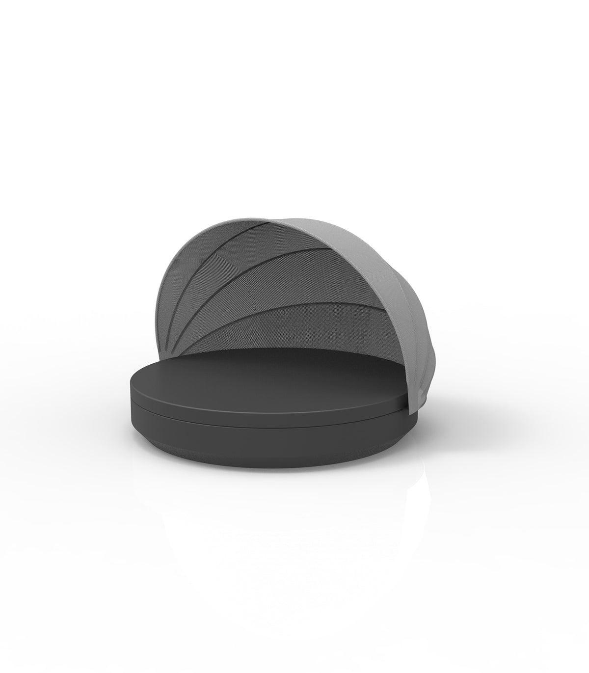 Transat Geant Couleur Anthracite avec Ombrelle Couleur Acier