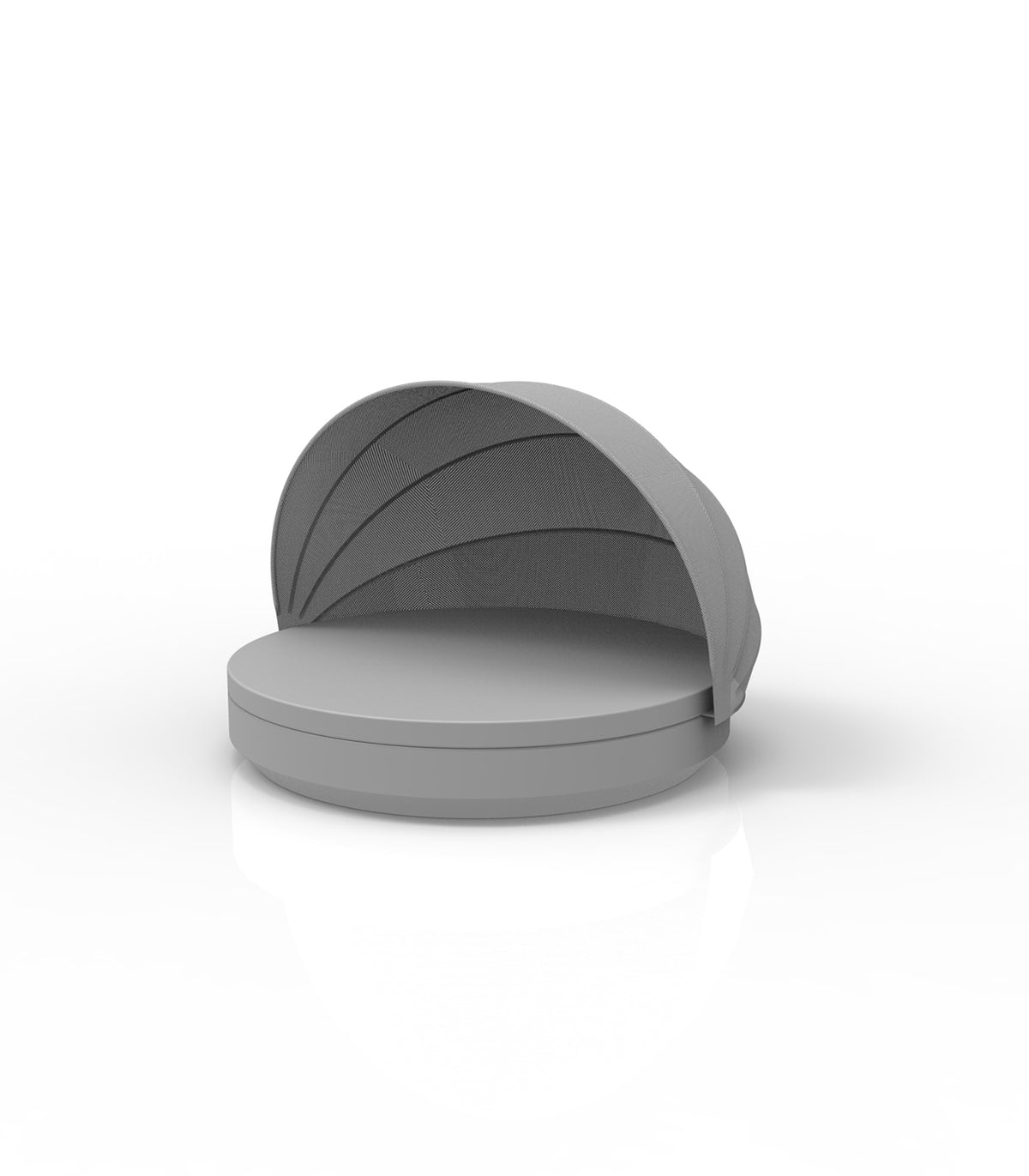Lit de Jardin XL Couleur Acier avec Ombrelle Inclinable