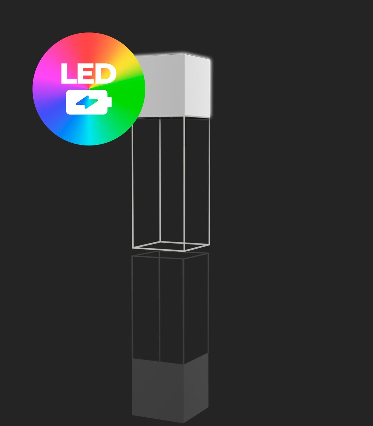 VELA CUBE LAMP 40X40X112 - Indoor decorative lamp hotel