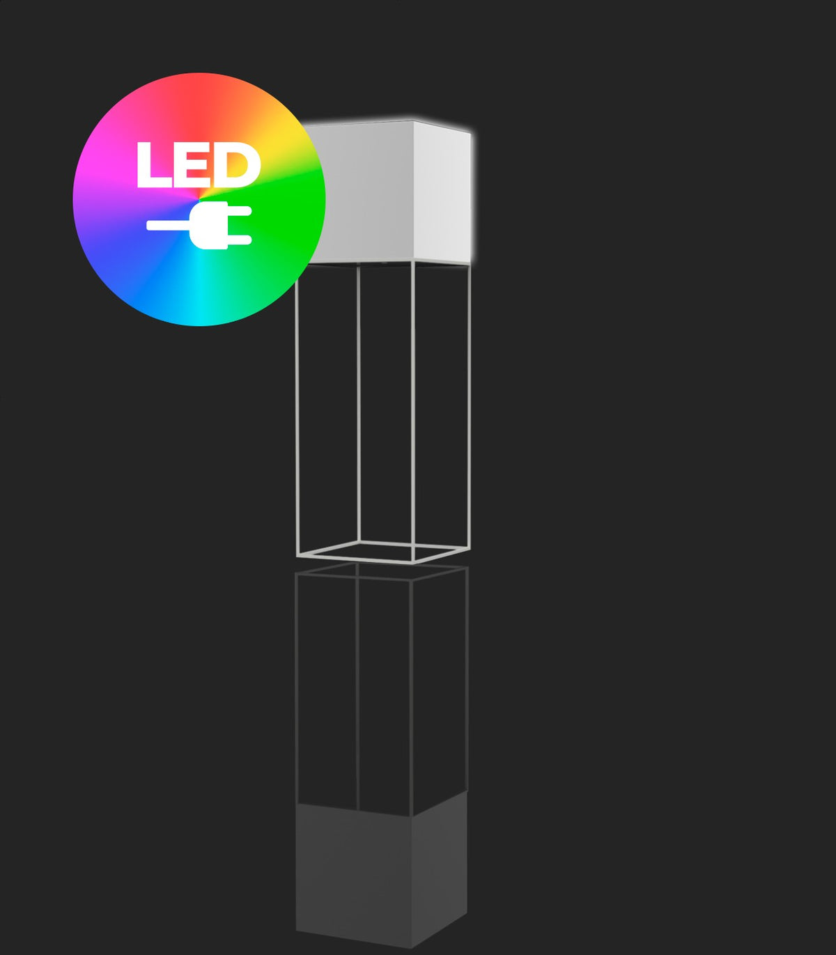VELA CUBE LAMP 40X40X112 - Indoor decorative lamp hotel