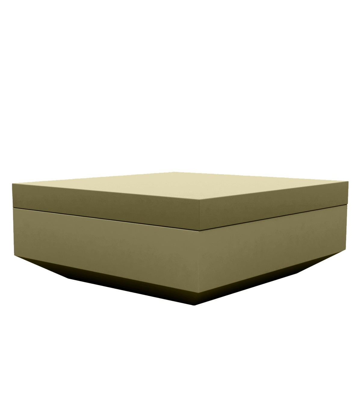 Pouf design carré Vela Vondom - khaki
