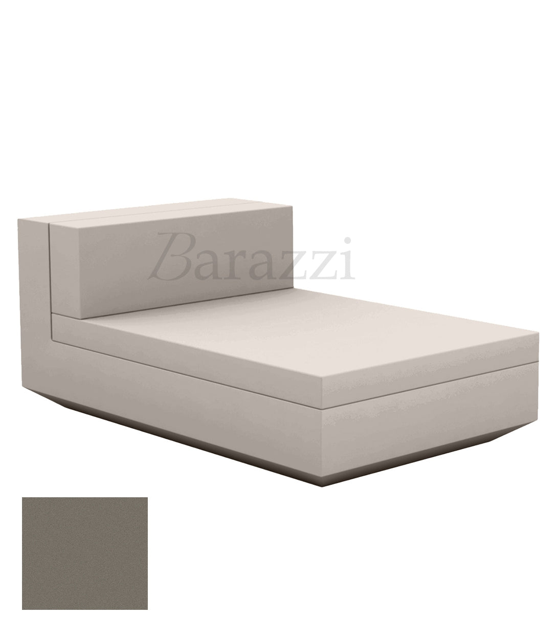 Chaise longue Vela Sofa Central Taupe Matt Vondom