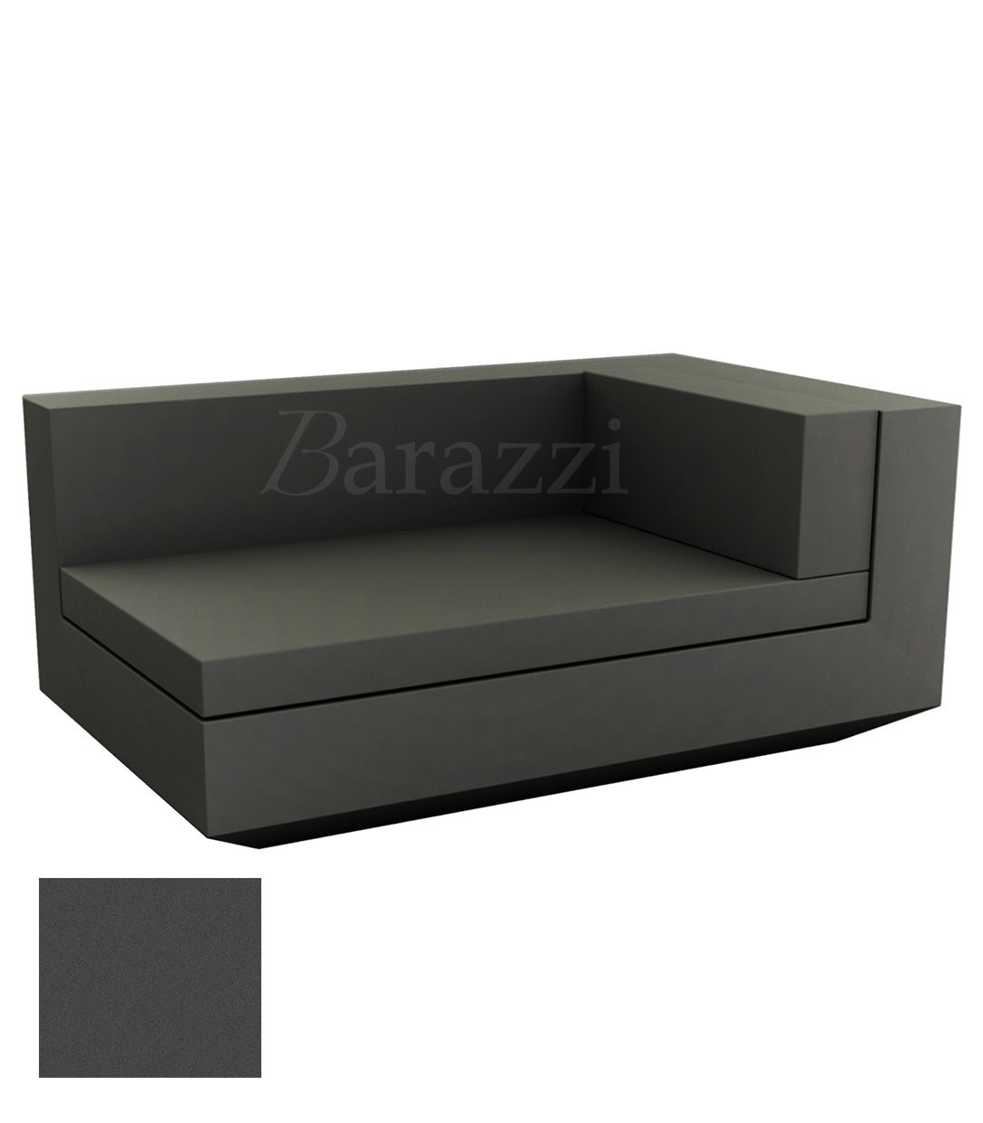 Chaiselongue Vela Sofa Right Anthracite Matt Vondom