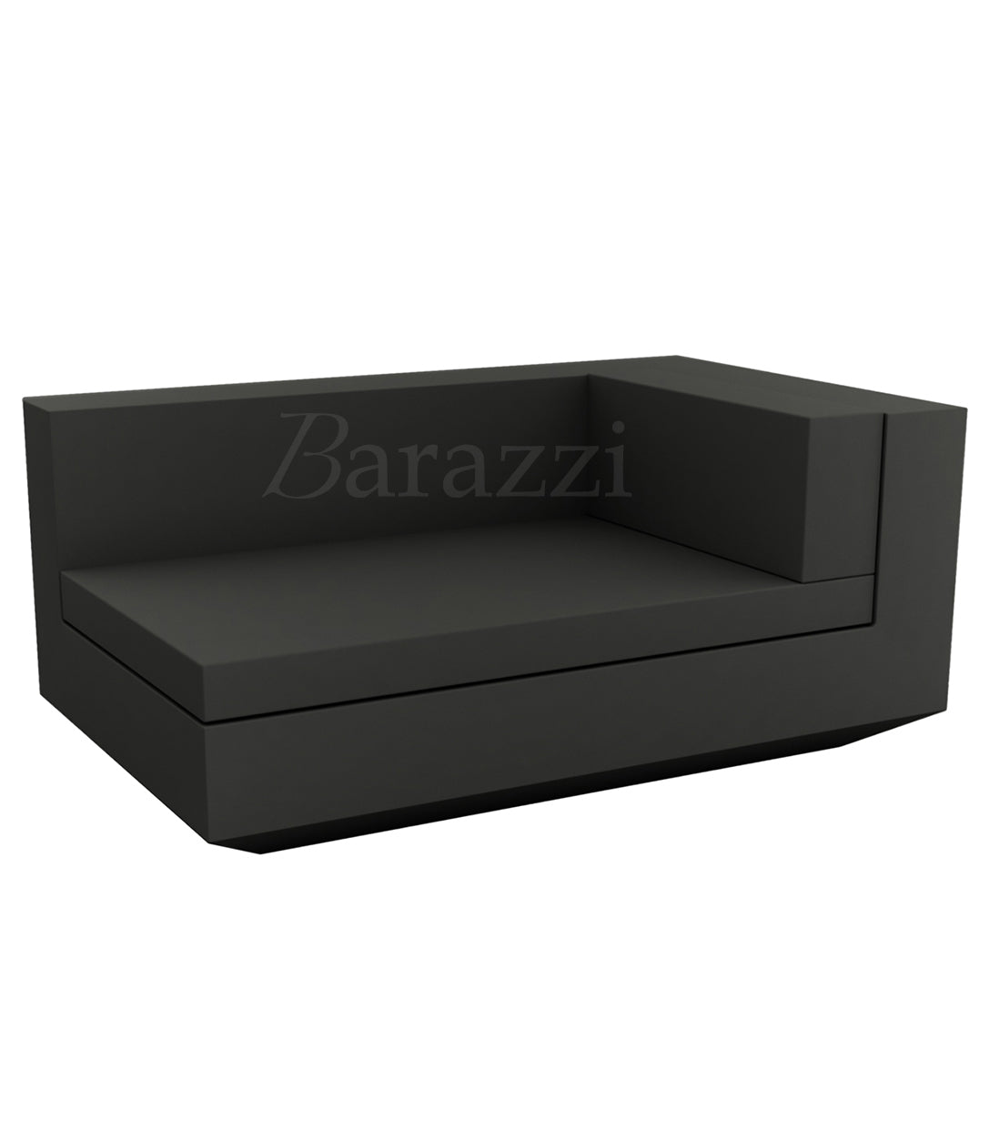 Chaiselongue Vela Sofa Right Black Matt Vondom