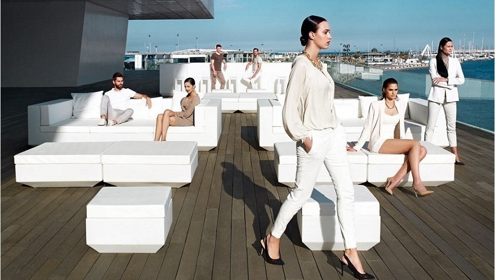 Ensemble de Mobilier de Bar en Terrasse Modulable Vela Sofa Vondom