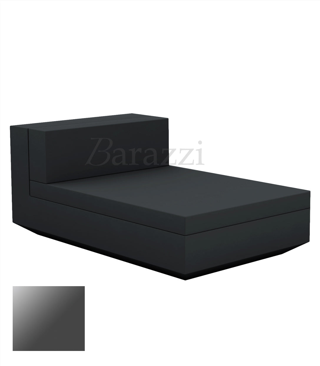Meridienne Vela Sofa Central Anthracite laque Vondom