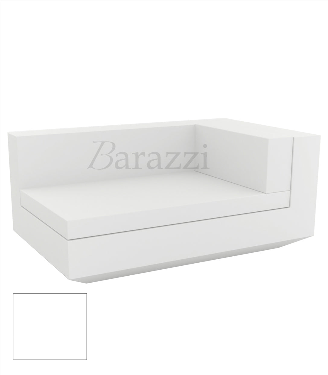 Chaiselongue Vela Sofa Right White Lacquered Vondom