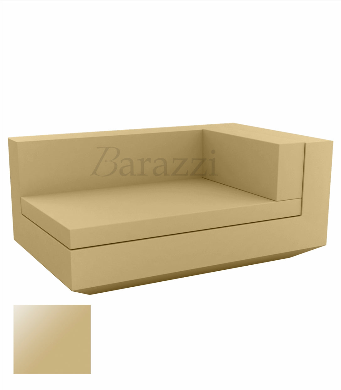 Chaiselongue Vela Sofa Right Beige Lacquered Vondom