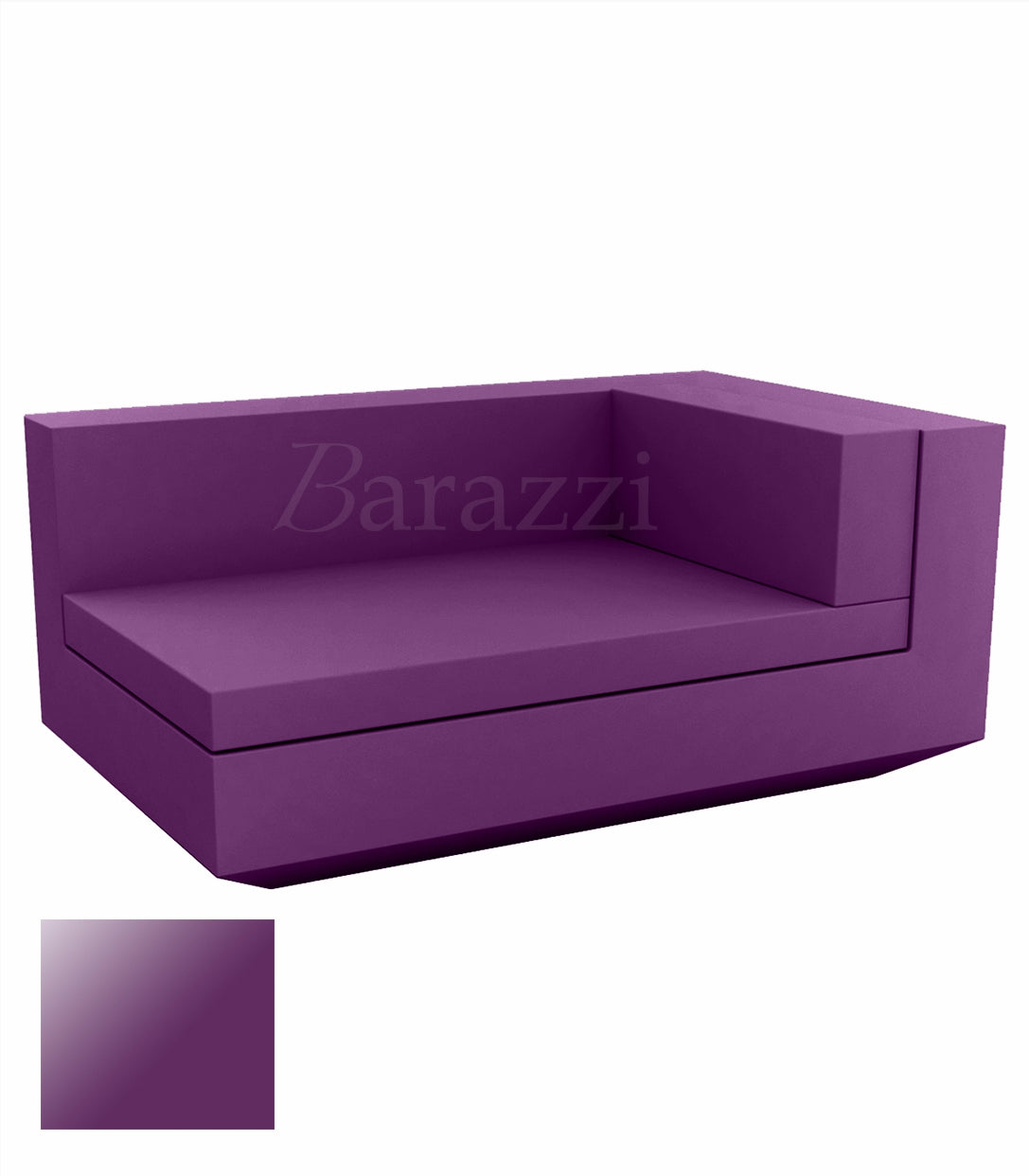 Chaiselongue Vela Sofa Right Plum Lacquered Vondom