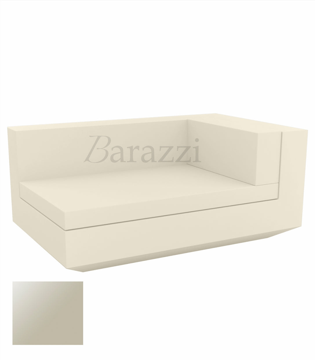Chaiselongue Vela Sofa Right  Ecru Lacquered Vondom