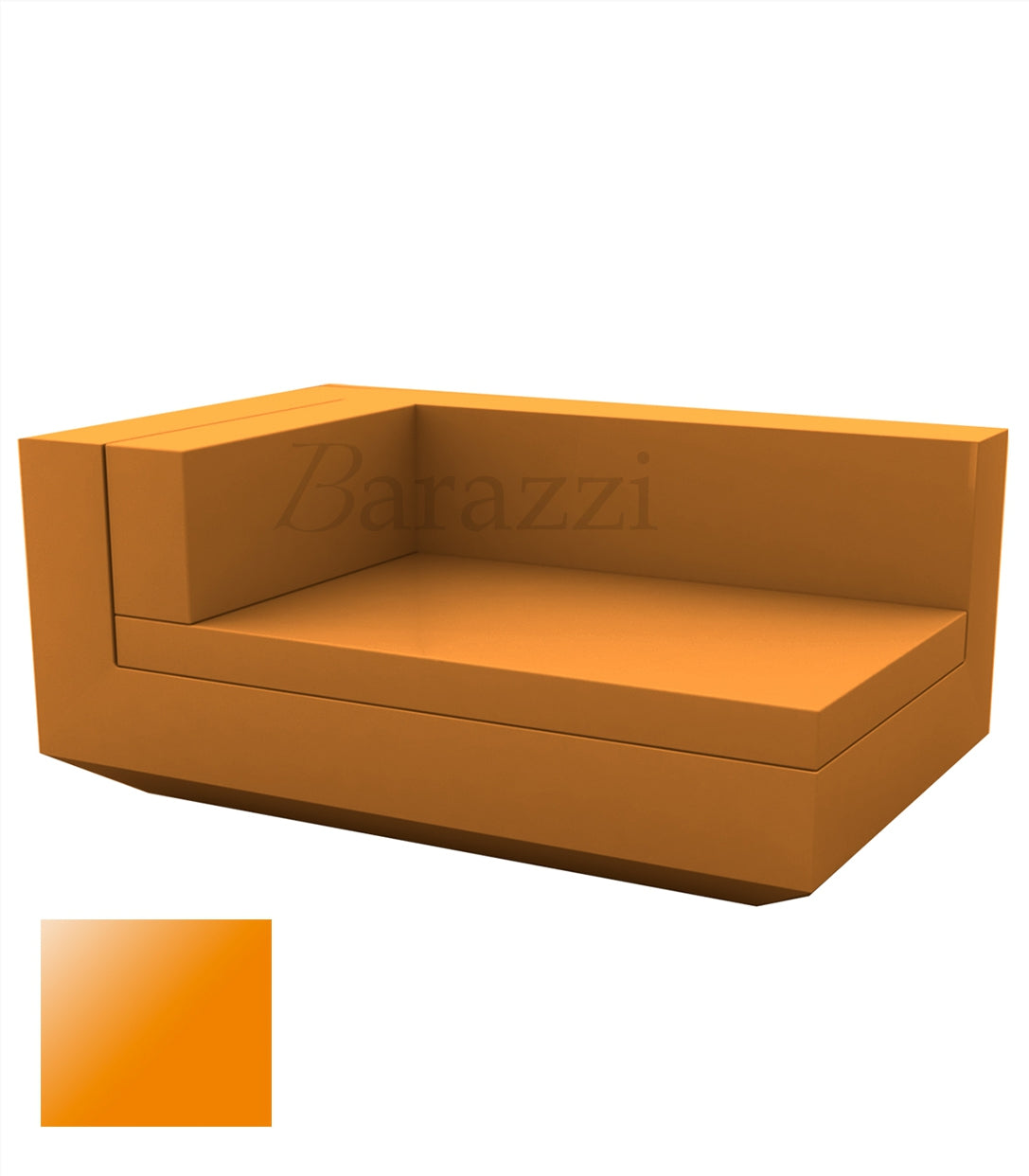 Vela Sofa Chaiselongue Orange lacquered