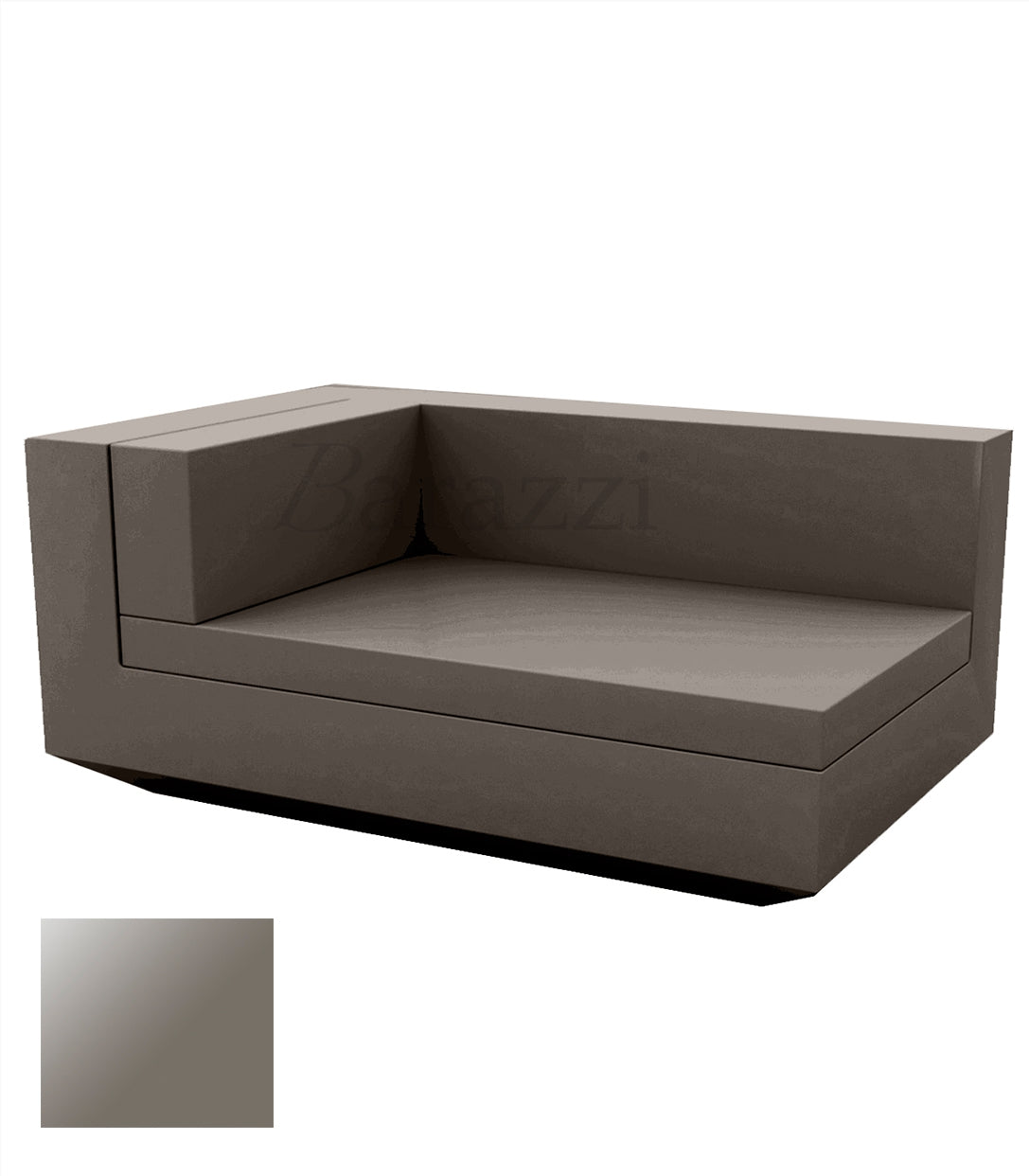 Vela Sofa Chaiselongue Taupe lacquered