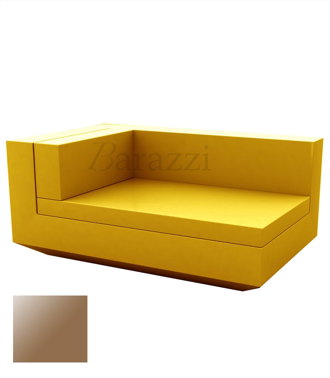 Vela Sofa Chaiselongue Champagne lacquered