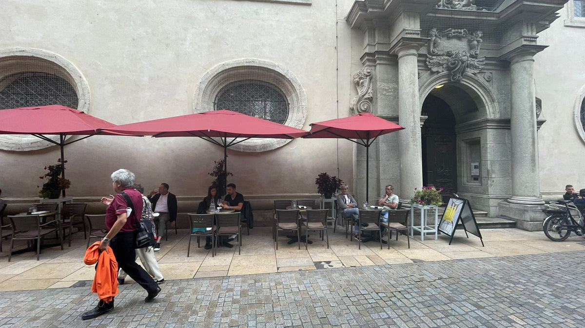 Wall Half Rectangular Umbrella - Sizes 100x200, 150x280, 200x400 cm, Corner 200x200 cm