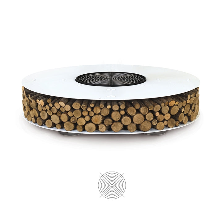 ZERO 150 Outdoor White Fire Pit ideal for Bar Restaurant Terrace Garden