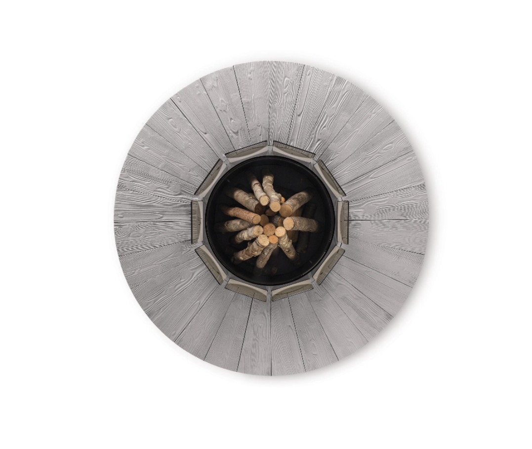 ZERO 150 - Outdoor Fire Pit Ø150 cm, Corten, Aluminium, Vintage Brown or Wood Finish - AK47