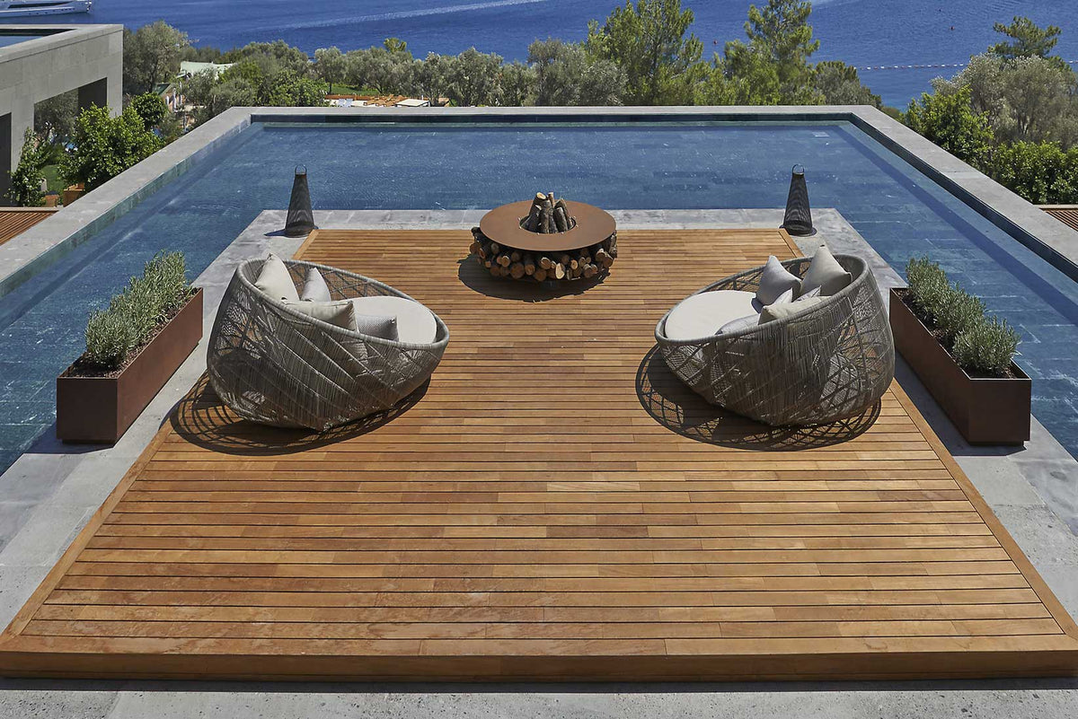 ZERO 150 Outdoor Corten Steel Fire Pit diameter 150 cm by AK47