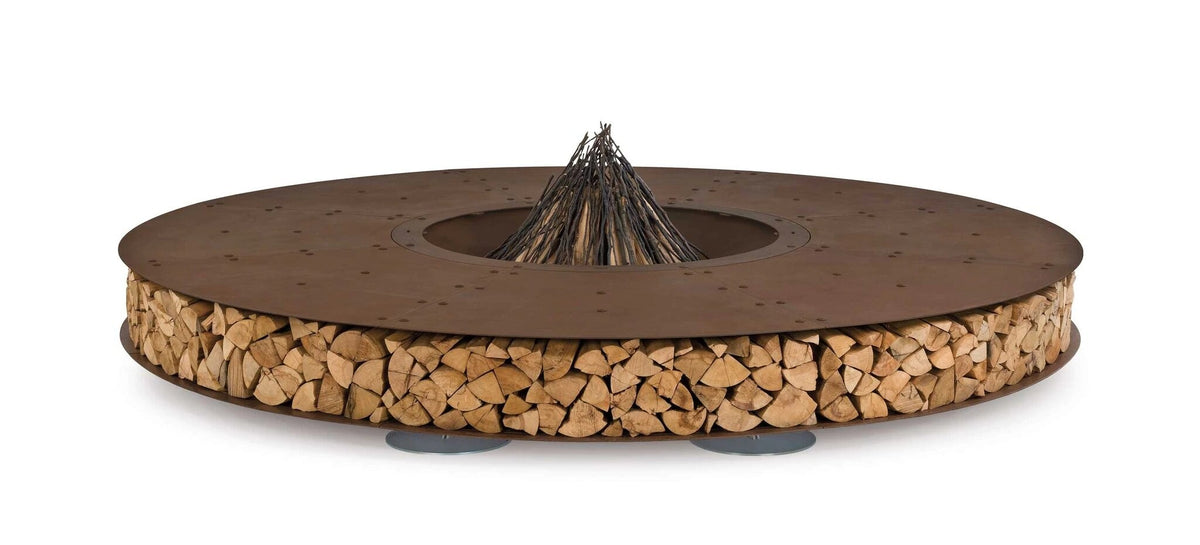 ZERO 250 Vintage Brown - Outdoor Corten Fire Pit Ø 250 - AK47