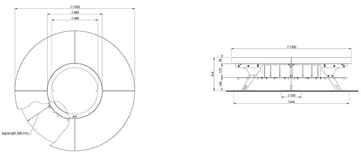 Ercole Concrete 150 - Brasero Béton - AK47