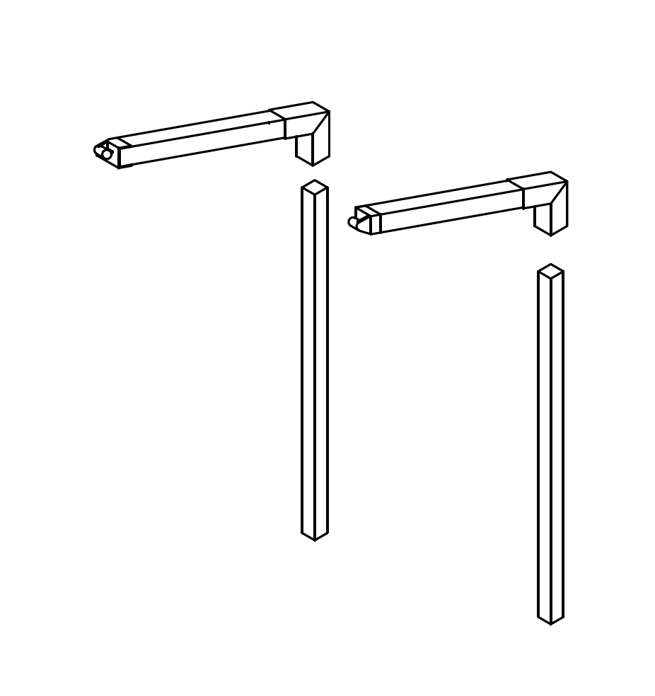 Aluminium Side Posts for Flexy Shading System by Fim