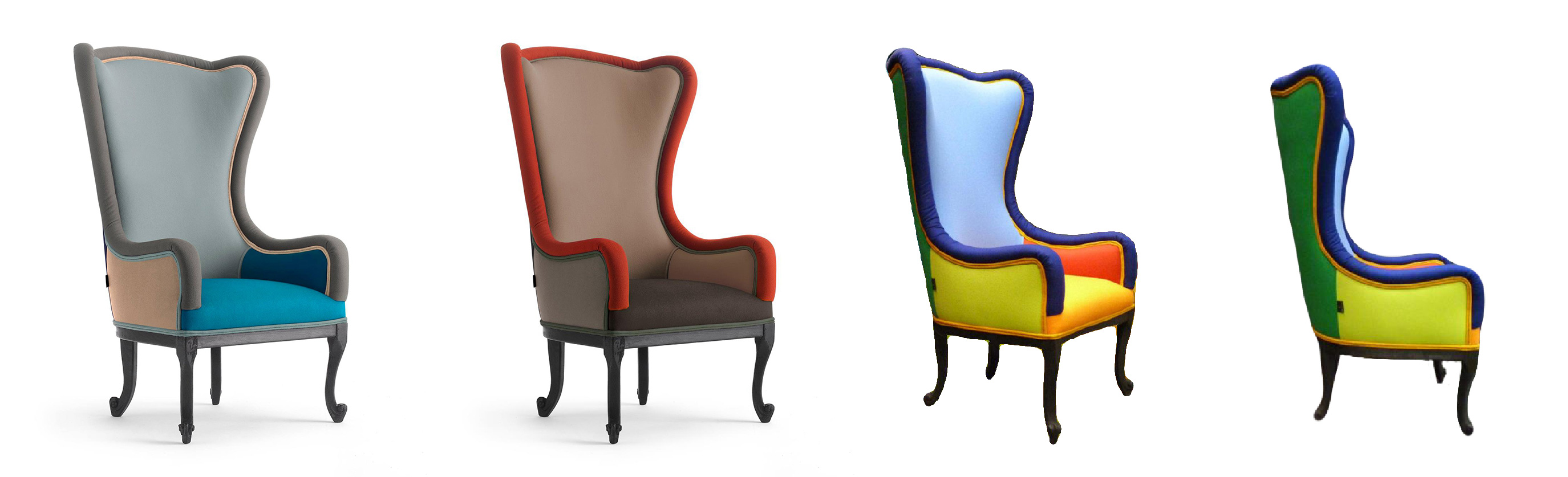 Fauteuil Baroque Colore ALLEGRA Fabrication et Couleurs sur mesure