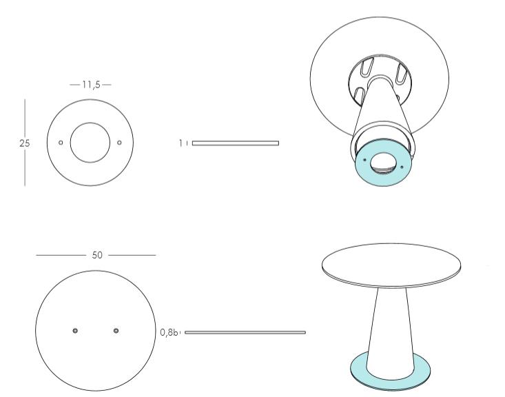 Option pour la table Hopla Slide Design